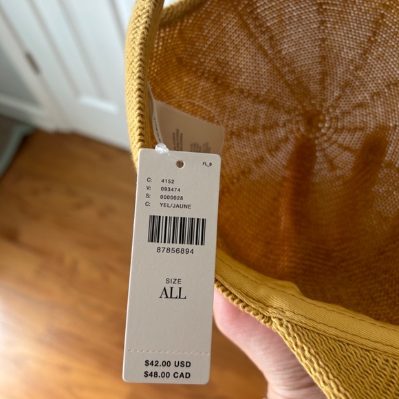 NWT Yellow Anthropologie Ball Cap - Picture 6 of 6